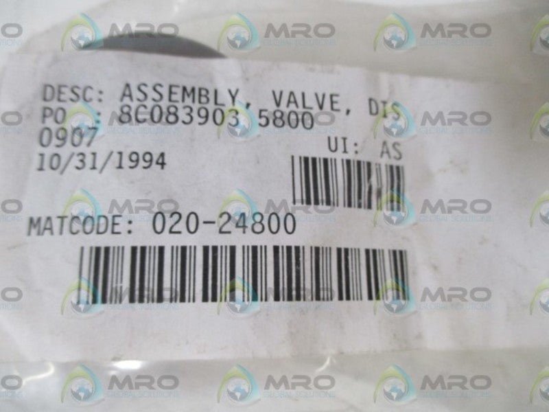 LOT OF 6 020-24800 VALVE ASSEMBLY NSNP IN A BAG