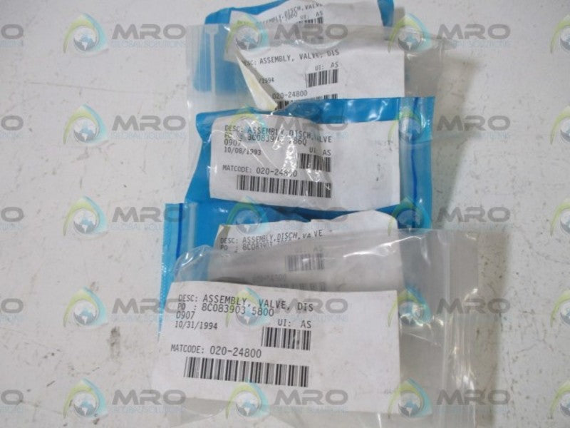 LOT OF 6 020-24800 VALVE ASSEMBLY NSNP IN A BAG