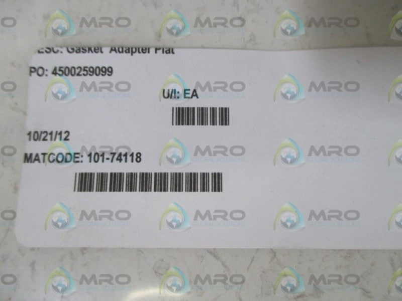 LOT OF 2 101-74118 GASKET ADAPTER PLAT NSNP IN A BAG