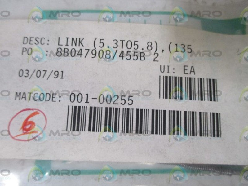 LOT OF 6 001-00255 LINK NSNP IN A BAG
