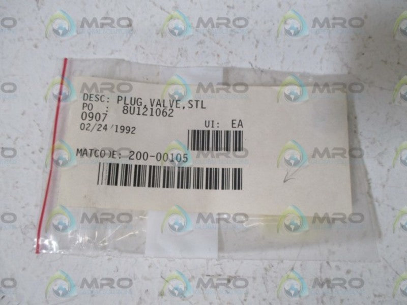 200-00105 PLUG, VALVE  NSNP IN A BAG