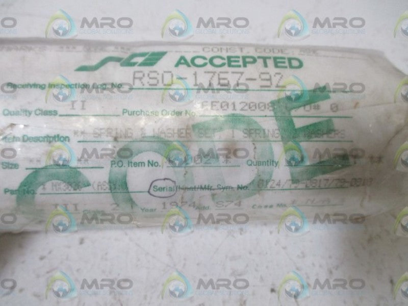 SCE RSO-1767-92 SET SRPING VALVE  NSNP