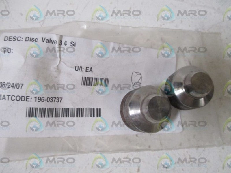 LOT OF 2 196-03737 DISC VALVE NSNP IN A BAG