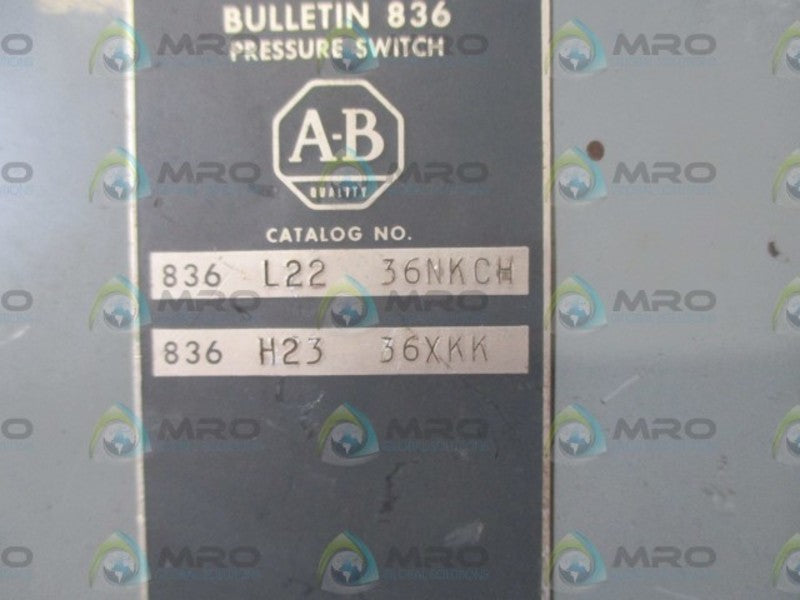 INDUSTRIAL SPARE PART 836-L22-36NKCH PRESSURE SWITCH  UNMP