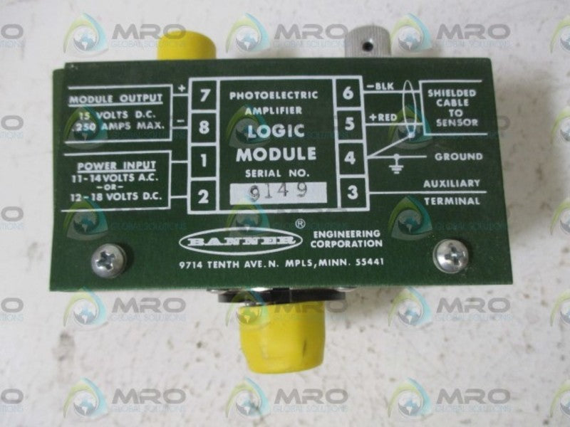 BANNER ENGINEERING B8-1M1M1 PHOTOELECTRIC AMPLIFIER  UNMP