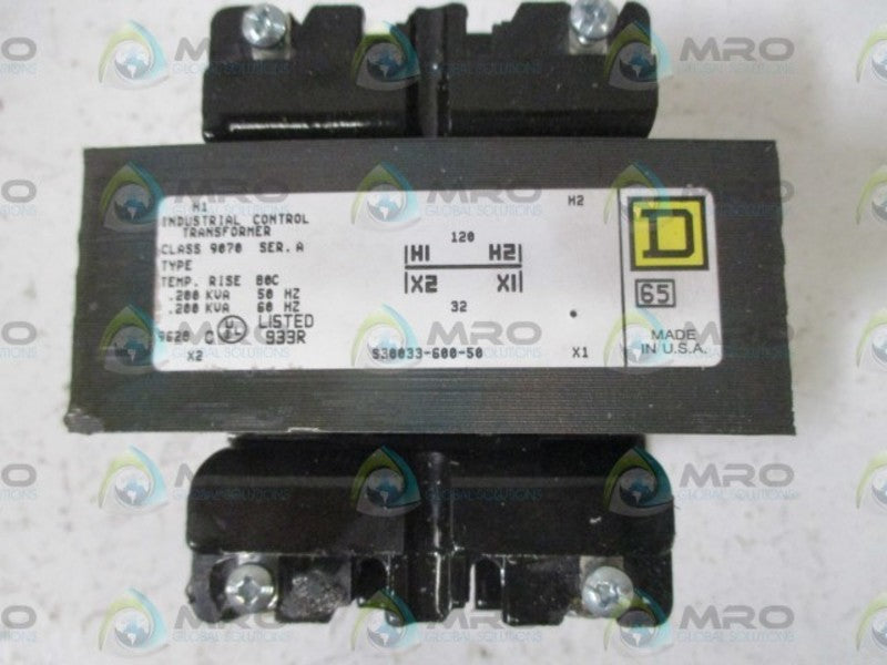 SQUARE D S30033-600-50 TRANSFORMER  NSMP
