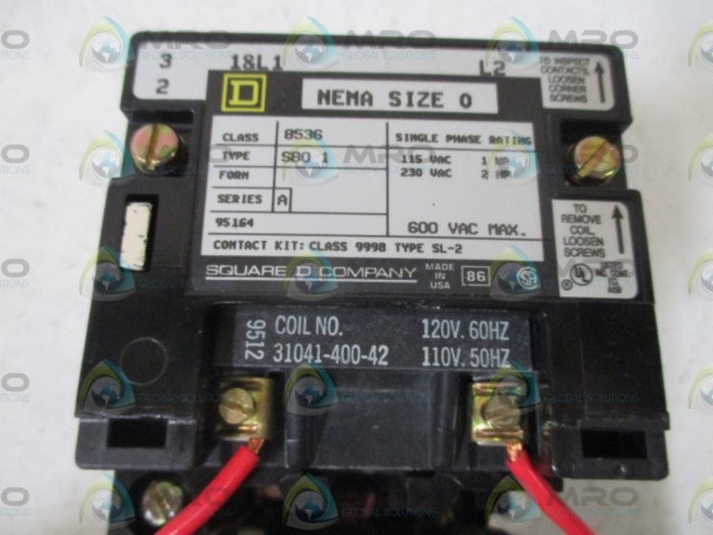 SQUARE D 8536-SBO1 STARTER 120V   UNMP