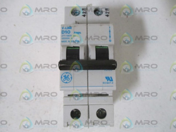 LOT OF 8 GENERAL ELECTRIC D10 V-LINE 277/480V 2-POLE CIRCUIT BREAKER  UNMP