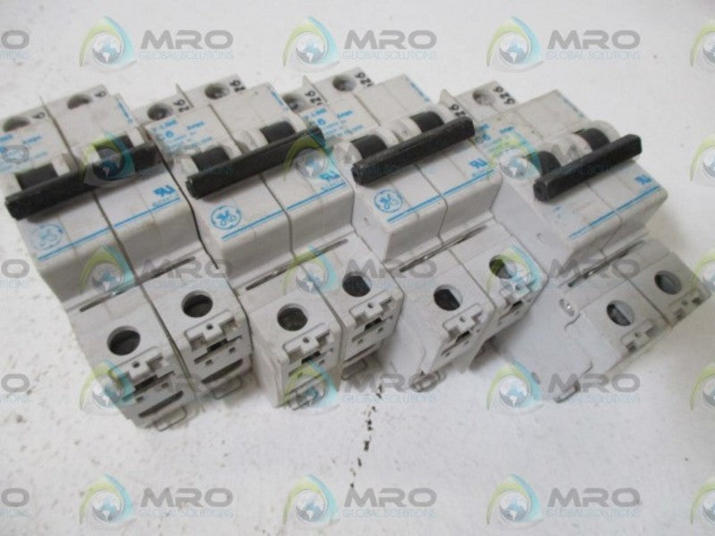 LOT OF 4 GENERAL ELECTRIC C6 V-LINE 277/480V 2-POLE CIRCUIT BREAKER  UNMP