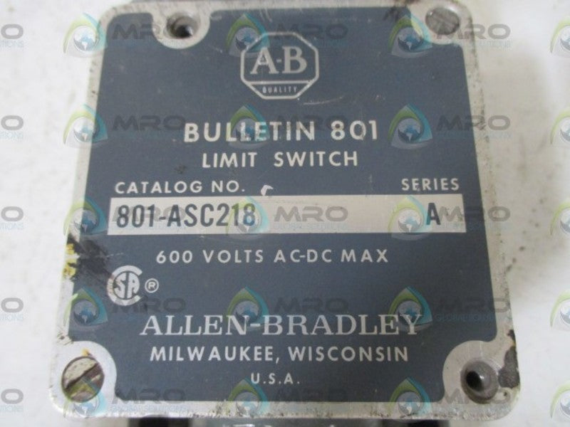 INDUSTRIAL SPARE PART 801-ASC218 SER.A  UNMP