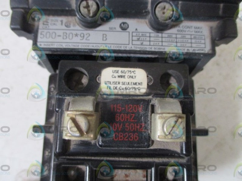 INDUSTRIAL SPARE PART 500-BO92 SER.B STARTER 115-120V  UNMP