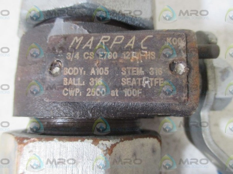 MARPAC 3/4 CS E790 12TT HS BALL VALVE  UNMP