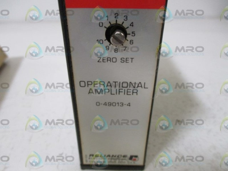 RELIANCE ELECTRIC CARDPAK 0-49013-4 OPERATIONAL AMPLIFIER MODULE NSMP
