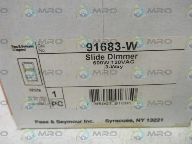 PASS & SEYMOUR 91683-W SLIDE DIMMER  NSMP