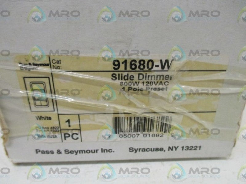 PASS & SEYMOUR 91680-W SLIDE DIMMER  NSMP