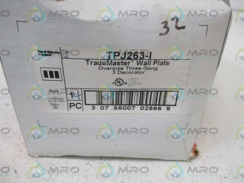 LOT OF 14 PASS & SEYMOUR TPJ263-I WALL PLATE(BOX AS PICTURED)NSMP