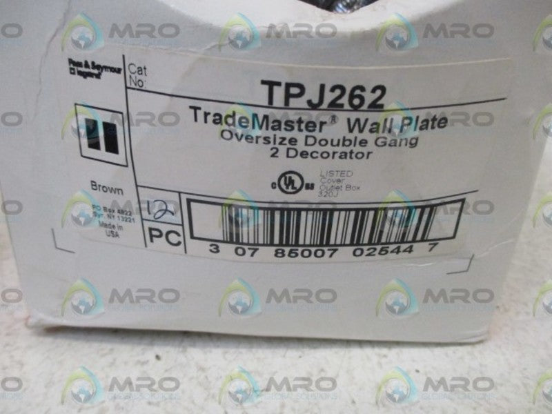 LOT OF 12 PASS & SEYMOUR TPJ262 WALL PLATE(BOX AS PICTURED)NSMP