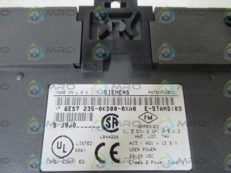 SIEMENS 6ES7 235-0KD00-0XA0 ANALOG MODULE  NSNP