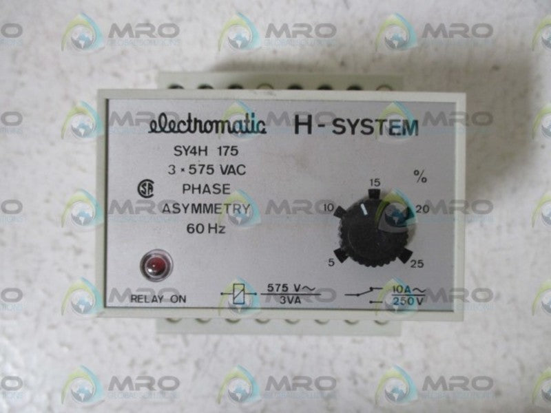 ELECTROMATIC SY4H175 PHASE ASYMMETRY  NSNP