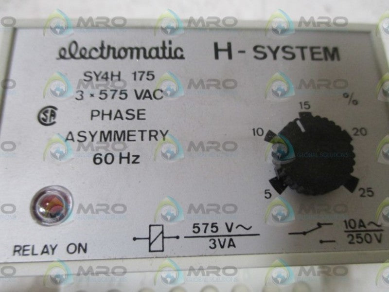 ELECTROMATIC SY4H175 PHASE ASYMMETRY  NSNP