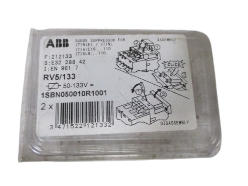 LOT OF 2 ABB RV5/133 (1SBN050010R1001)SURGE SUPPERSSOR ORIGINAL PACKAGE