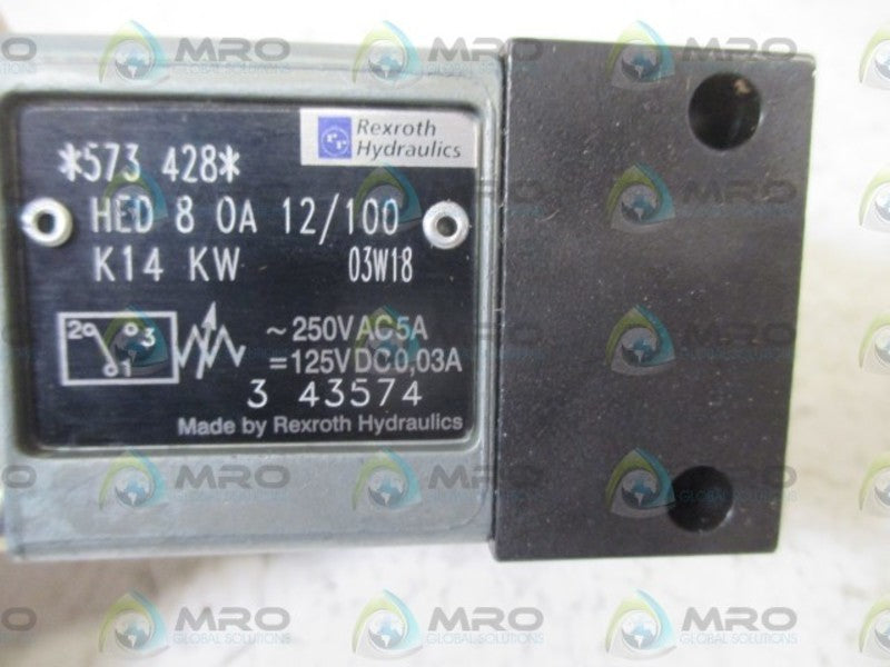 REXROTH HED80A12/100K14KW PRESSURE SWITCH  UNMP