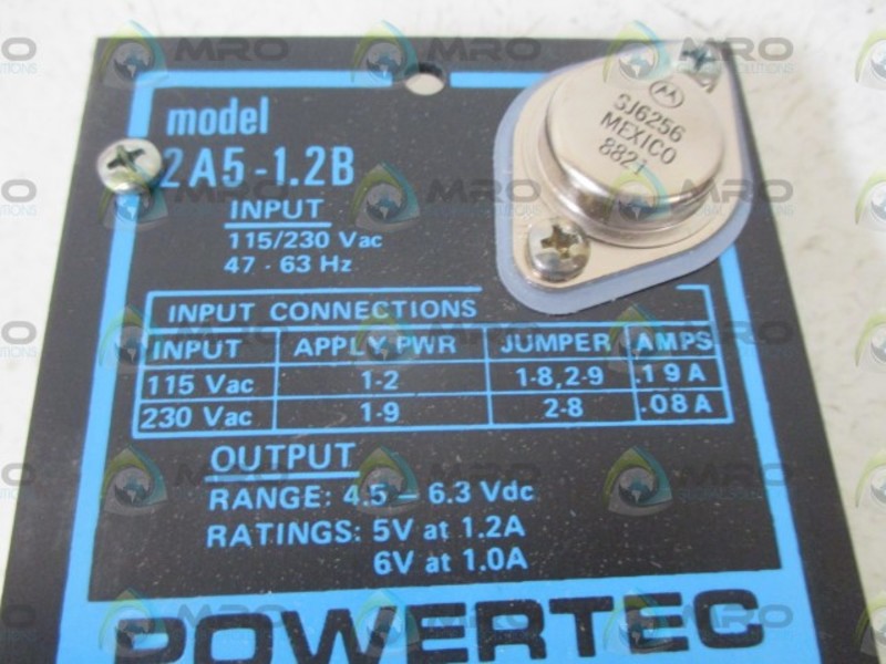 POWERTEC 2A5-1.2B D.C. POWER SUPPLY  NSNP