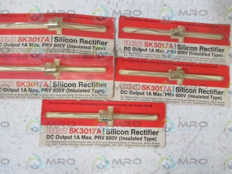 LOT OF 5 RCA SK3017A SILICON RECTIFIER ORIGINAL PACKAGE