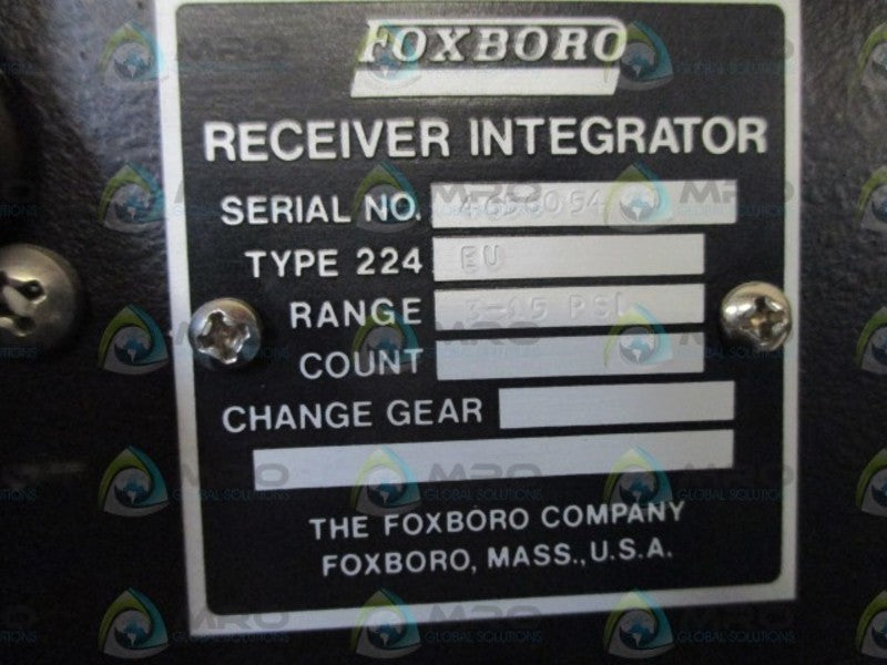 FOXBORO 224EU RECEIVER INTEGRATOR  UNMP