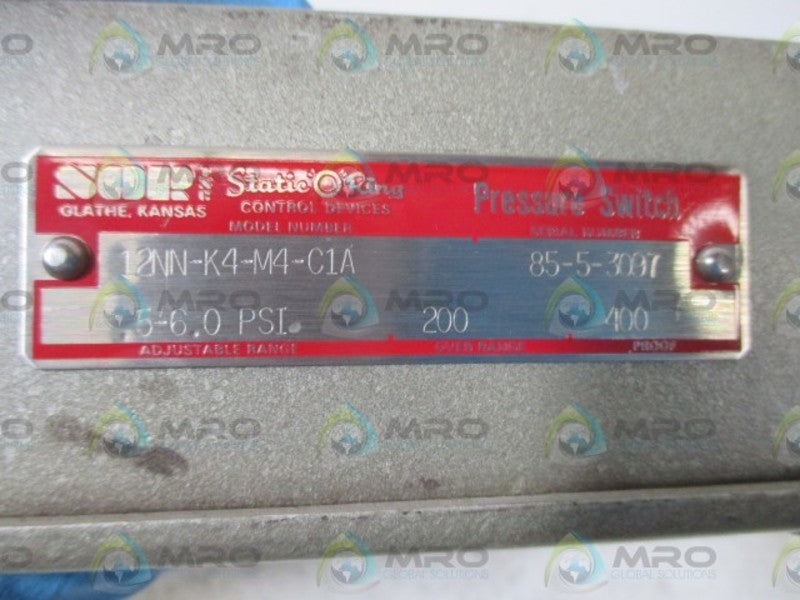 SOR 12NN-K4-M4-C1A PRESSURE SWITCH * NEW NO BOX *
