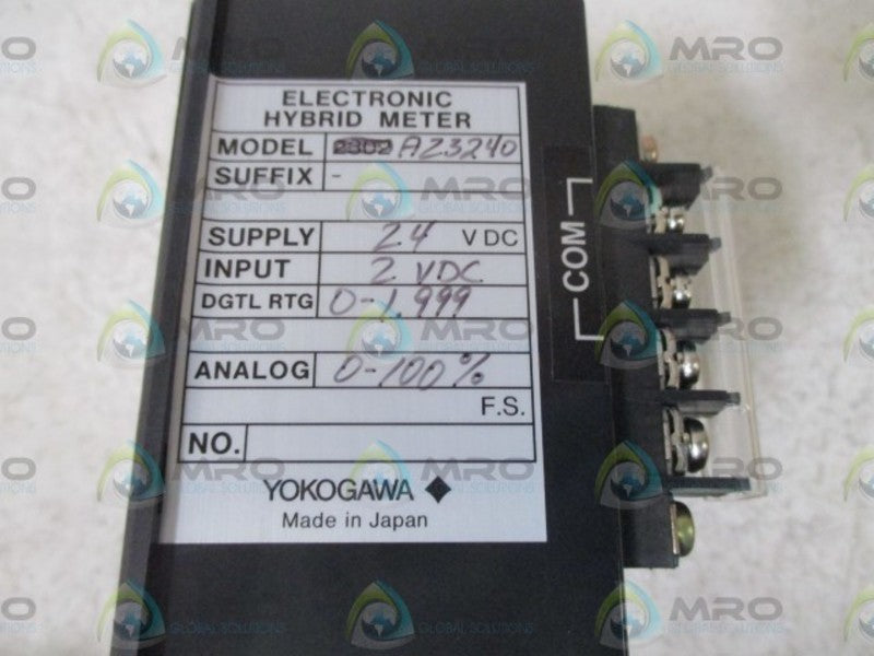 YOKOGAWA A23240 METERMASTER 2302-1-2-ULE-2  NSMP