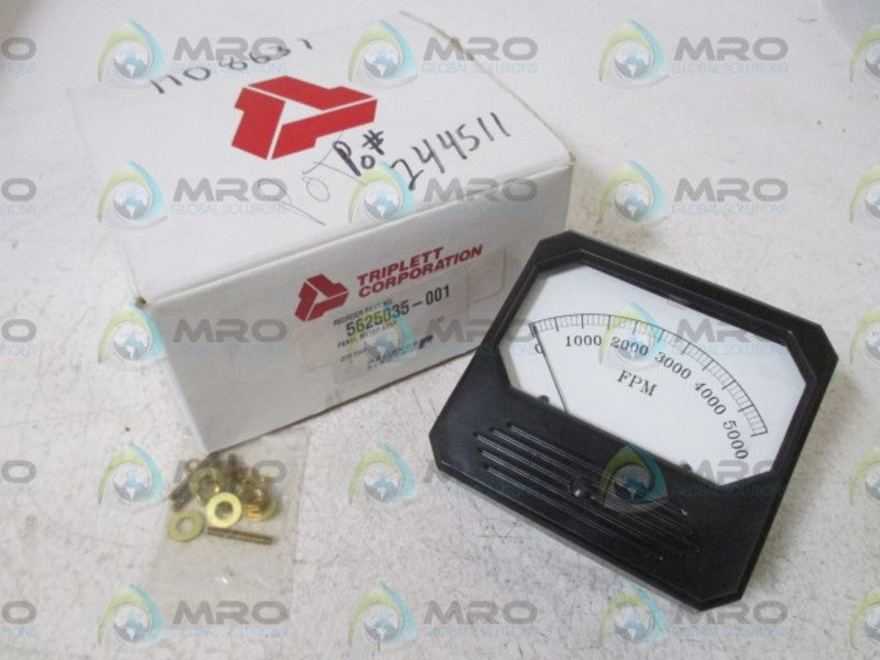 TRIPLETT CORP. 5625035-001 PANEL METER 0-5000  NSMP
