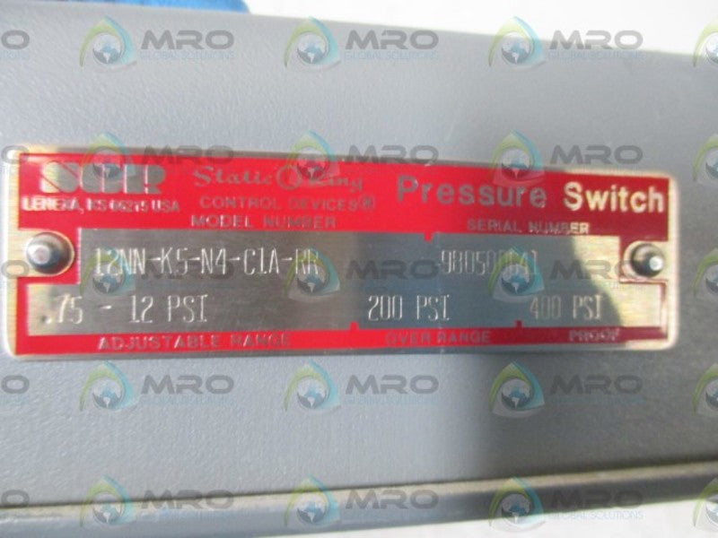 SOR 12NN-K5-N4-C1A-RR PRESSURE SWITCH  NSNP