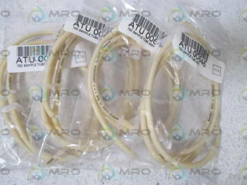 LOT OF 4 ATU00646 70C SAMPLE TUBE ASSY. NSNP IN BAG