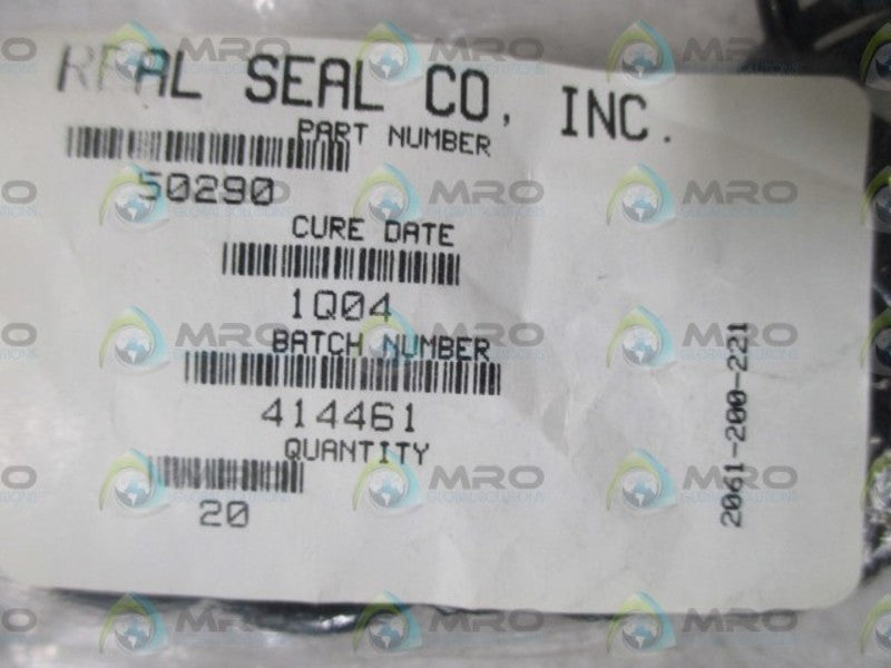 LOT OF 20 REAL SEAL CO, INC. 50290 O-RING NSNP IN A BAG