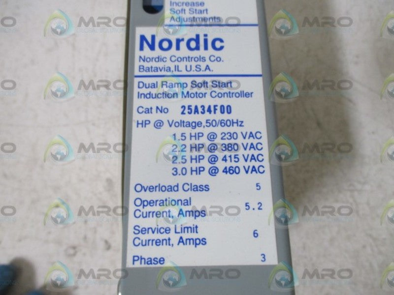 NORDIC 25A34F00 DUAL RAMP SOFT START  UNMP