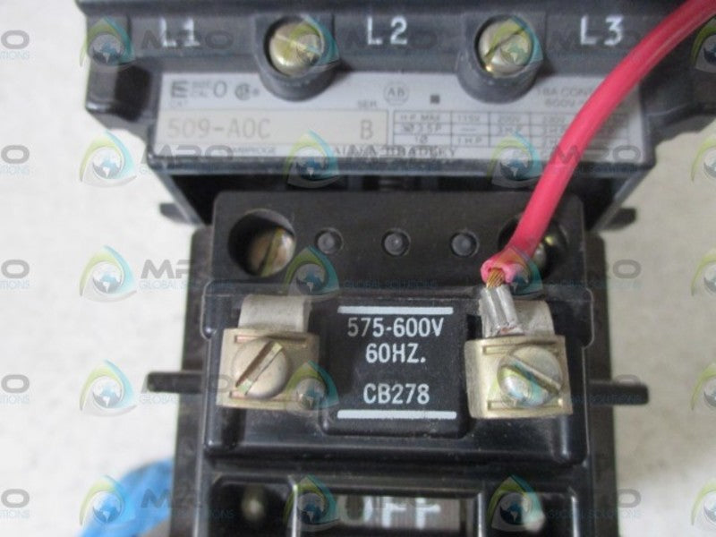 INDUSTRIAL SPARE PART SIZE 0 509-AOC SER. B NON-REVERSING STARTER 575-600V  UNMP