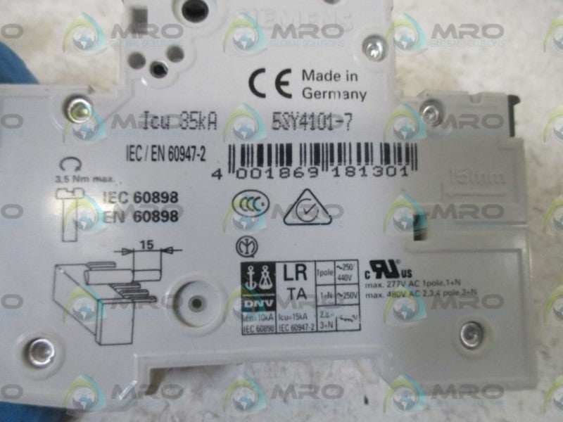 SIEMENS 5SY4101-7 CIRCUIT BREAKER  UNMP