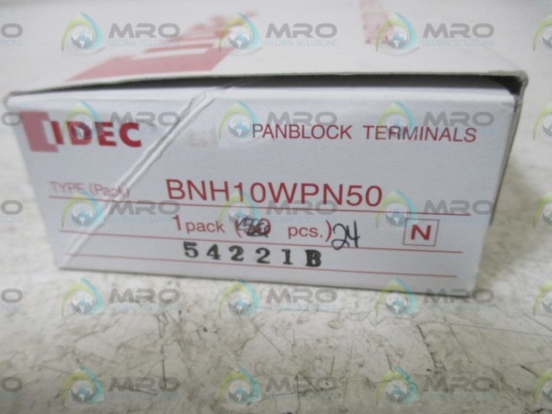 LOT OF 24 IDEC BNH10WPN50 PANBLOCK TERMINAL NSMP