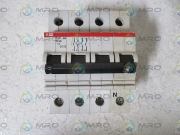 ABB S263-NAB50 CIRCUIT BREAKER 50A  UNMP