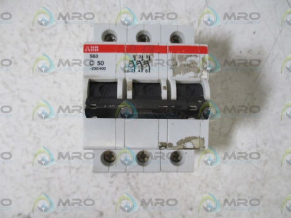 ABB S63 C50 CIRCUIT BREAKER 230/400  UNMP