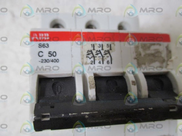 ABB S63 C50 CIRCUIT BREAKER 230/400  UNMP