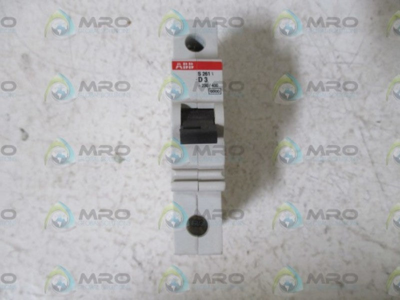 LOT OF 7 ABB S261 D3 CIRCUIT BREAKER UNMP