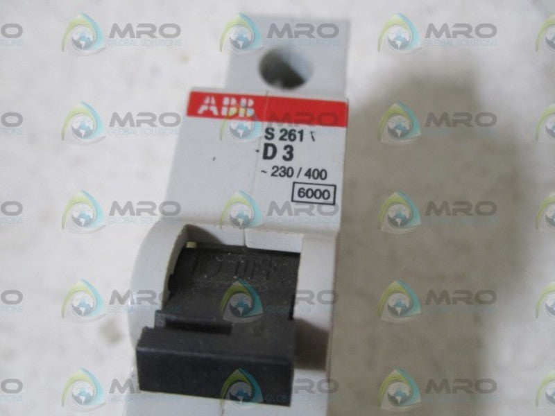 LOT OF 7 ABB S261 D3 CIRCUIT BREAKER UNMP