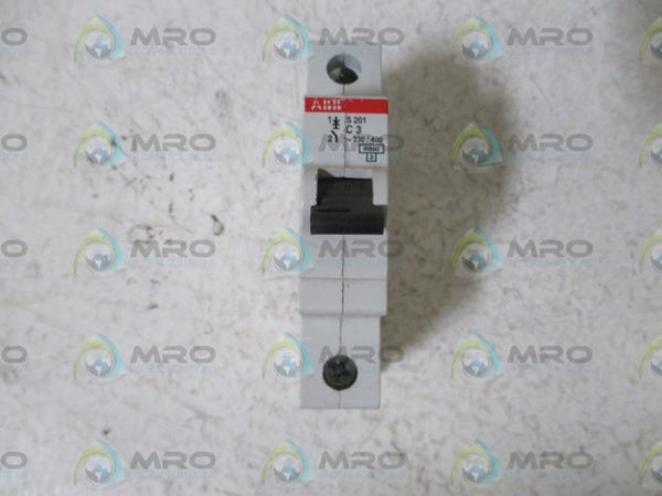 LOT OF 7 ABB S201 C3 CIRCUIT BREAKER UNMP