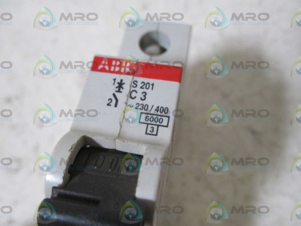 LOT OF 7 ABB S201 C3 CIRCUIT BREAKER UNMP