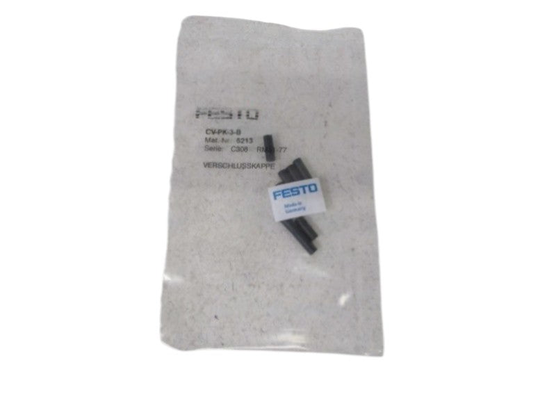 LOT OF 10 FESTO CV-PK-3-B SEAKING CAP NSNP IN A FACTORY BAG