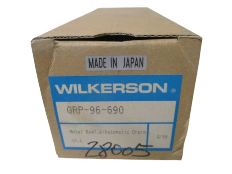 WILKERSON GRP-96-690 METAL BOWL, W/AUTOMATIC DRAIN  NSMP