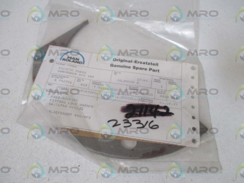 MANROLAND 16.25798-0002 FITTING LOCK WASHER  NSNP IN A BAG