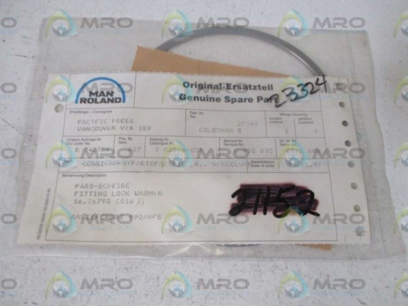 MANROLAND 16.25798-0016 FITTING LOCK WASHER  NSNP IN A BAG